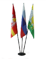 Кабинетный флагшток металлический с основанием Диск 3 штока 2,5 м Кабинетный флагшток металлический с основанием Диск 3 штока 2,5 м