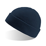 Шапка вязаная детская двойная с отворотом "Kid Wind"_темно-синий,100% акрил