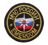 Шеврон МЧС России круглый EMERCOM, 8х8 см Шеврон МЧС России круглый EMERCOM, 8х8 см
