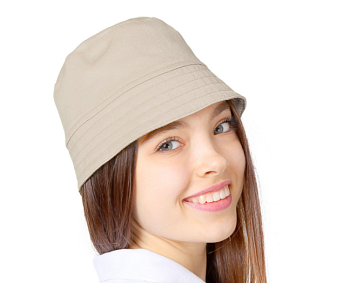 Панама Монако из греты с отстроченными полями, однотонная Панама Монако из греты с отстроченными полями, однотонная