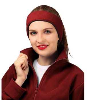 Повязка флисовая двухслойная взрослая, однотонная Повязка флисовая двухслойная взрослая, однотонная